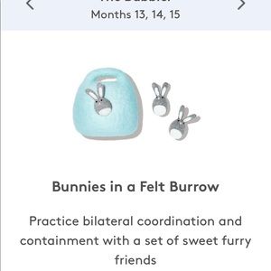 LOVEVERY Bunnies in a Felt Burrow
